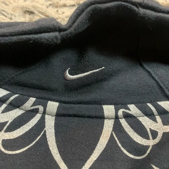 Vintage Y2K Black cropped Nike cropped zip up top sz S - Picture 7 of 14